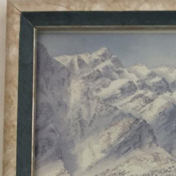 Marilyn Kinsella* Goat Mountain And Yamnuska Landscape Watercolor Print* 11x9" - Picture 6 of 8